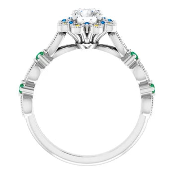 Sunset Halo Vintage Ring