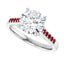 Crimson Pave Engagement Ring