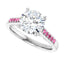 Pink Pave Engagement Ring