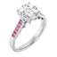 Pink Pave Engagement Ring