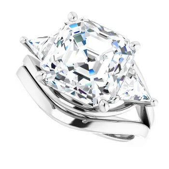 Golden Trio Solitaire Ring