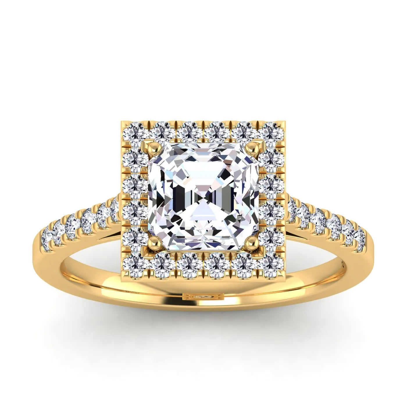 asscher-yellowgold|Asscher|14K Yellow Gold|18K Yellow Gold
