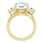 Golden Trio Solitaire Ring