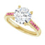 Pink Pave Engagement Ring