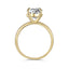 Gold Plain Band Solitaire Ring